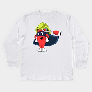 Superhero as Firefighter Kids Long Sleeve T-Shirt